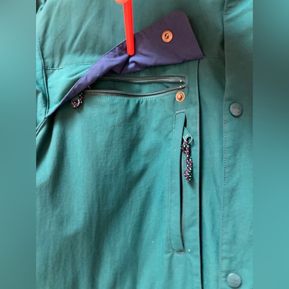 LL Bean Mens Large Regular Green Outdoor Coat Hooded Utility Jacket Vintage - Picture 9 of 11